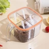 X121- Four-compartment Integrated Seasoning Box, Household condiment salt jar, kitchen seasoning bottle, sealed storage, seasoning jar complete set Application Scenario